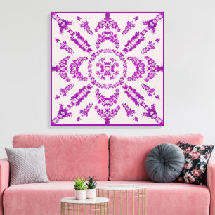 Toile Motif artistique de fleur d'orchidée violette abst