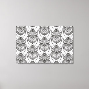 Toile Motif Avec Doodle À Main 6