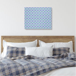 Toile motif bleu et vert avec un arrière - plan blanc