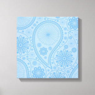 Toile Motif bleu paisley