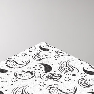 Toile Motif cachemire noir et blanc – Art textile élégan