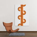 Toile Motif d'art de fusion géométrique Abstrait<br><div class="desc">De beaux cercles géométriques de curling contemporains sienna terre cuite orange, jaune foncé et marron façonnent le motif de l'art. Elégant, élégant et éclectique design minimalisme pour le décorateur artistique, décorateur artistique, branché populaire, style d'art rétro vintage ou abstrait amateur de motifs géométriques numériques. Associez ce design à vos couleurs...</div>