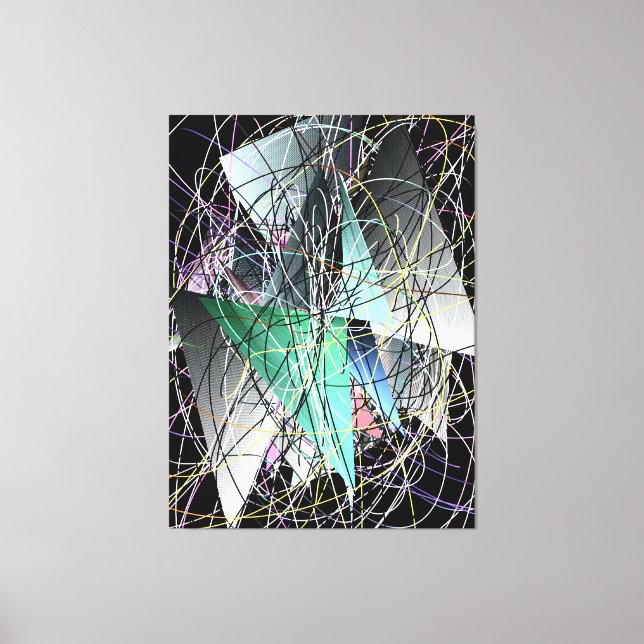 Toile Motif d'art géométrique 3D abstrait (Recto)