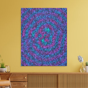 Toile Motif d'art mathématique algorithmique 