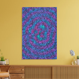 Toile Motif d'art mathématique algorithmique