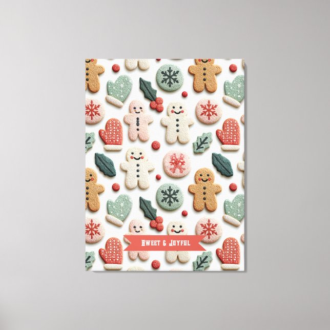 Toile Motif de biscuits de Noël mignon (Recto)
