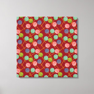 Toile Motif de bonbons motif Lollies lollipop 10