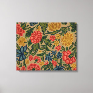 Toile Motif de broderie florale au crewel vintage