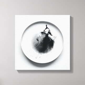 Toile Motif de café monochrome texture Art abstrait 13