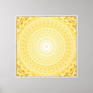 Toile Motif de cercles jaunes