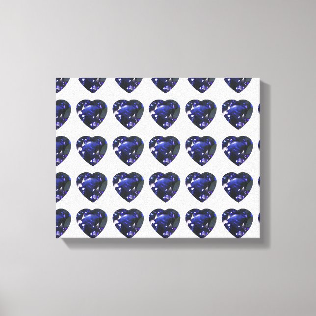 Toile Motif de coeur bleu (Recto)