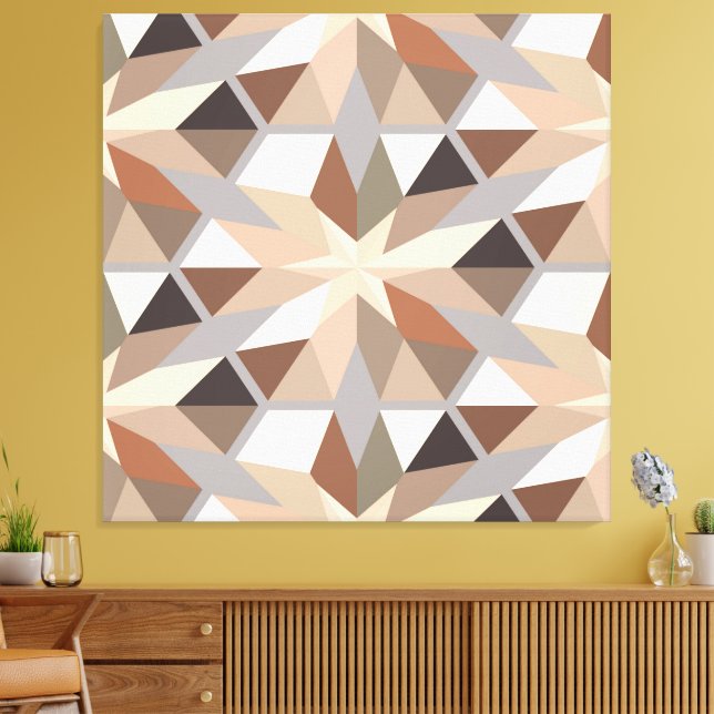 Toile Motif de couleurs naturelles géométriques (Insitu(Salon))