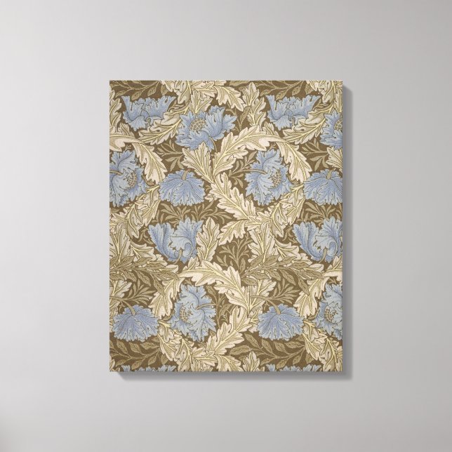 Toile Motif de couronne bleue (par William Morris) (Recto)