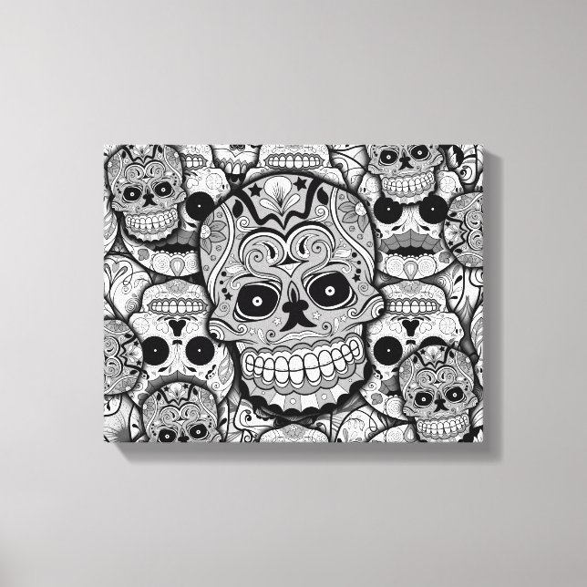 Toile Motif de crânes de sucre (Recto)