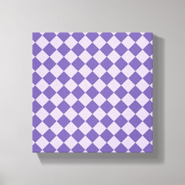 Toile Motif de diamants de Checker Violet (Recto)