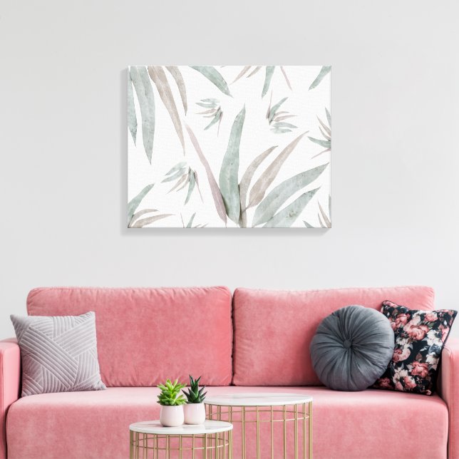 Toile Motif de feuilles d'eucalyptus (Insitu(Salon))