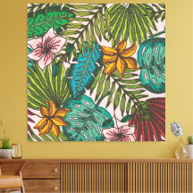 Motif de feuilles tropicales - Décoration florale