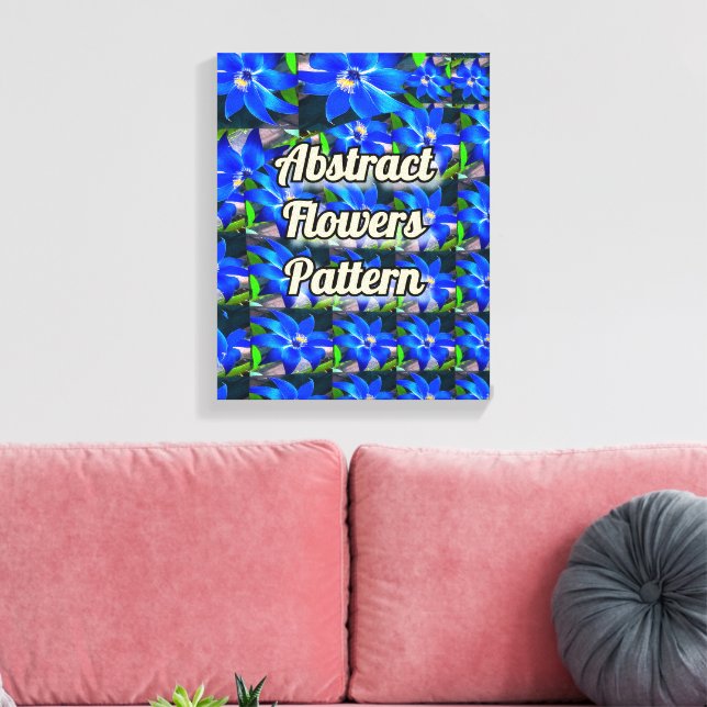 Toile Motif de fleurs bleues profondes (Insitu(Salon))