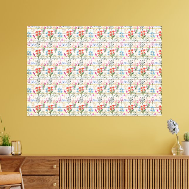 Toile Motif de fleurs d'aquarelle moderne (Insitu(Salon))