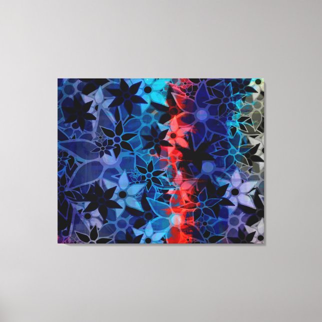 Toile Motif de fleurs d'art Abstrait #2 (Recto)