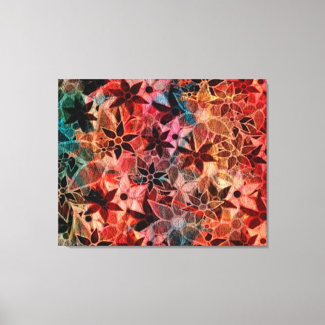 Toile Motif de fleurs d'art Abstrait #3 (Recto)