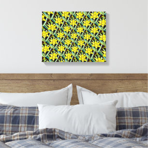 Toile Motif de fleurs précieuses jaunes