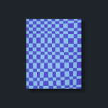 Toile Motif de formes À damiers Abstrait en bleu<br><div class="desc">Motif de formes À damiers Abstrait dans toile bleue</div>