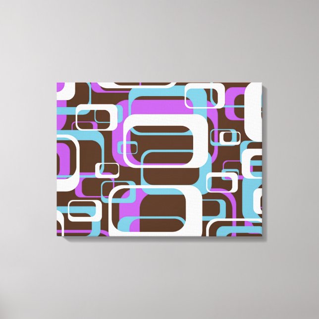 TOILE MOTIF DE FORMES RÉTRO (Recto)