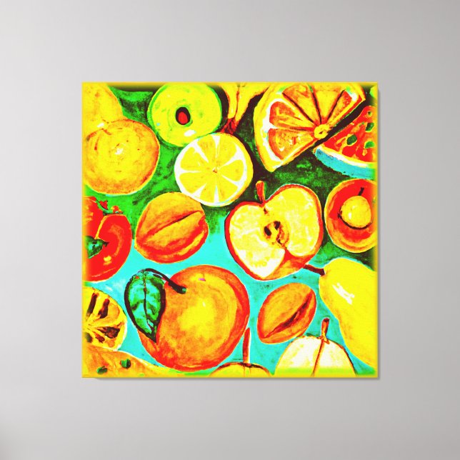 Toile Motif de fruits capricieux. Commandez dès maintena (Recto)