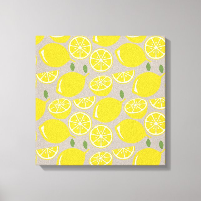 Toile Motif de fruits de citron jaune (Recto)