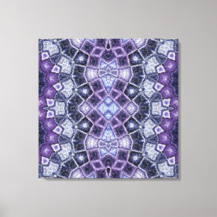 Toile Motif de kaléidoscope géométrique violet et bleu