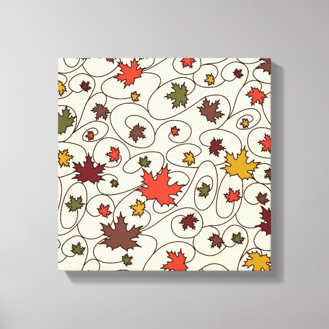 Toile Motif de la feuille d'érable à boudin (Recto)
