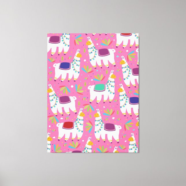 Toile Motif de lama mignon (Recto)