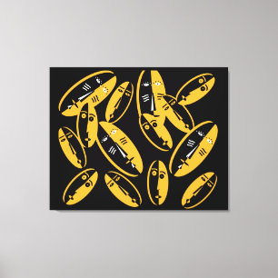 Toile motif de masques modernes abstraits