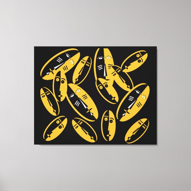 Toile motif de masques modernes Abstraits (Recto)