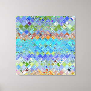 Toile Motif de mosaïque multicolore #2