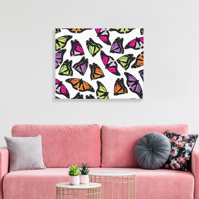 Toile Motif de papillons colorés (Insitu(Salon))