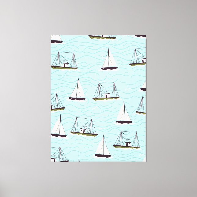 Toile Motif de pêche nautique (Recto)