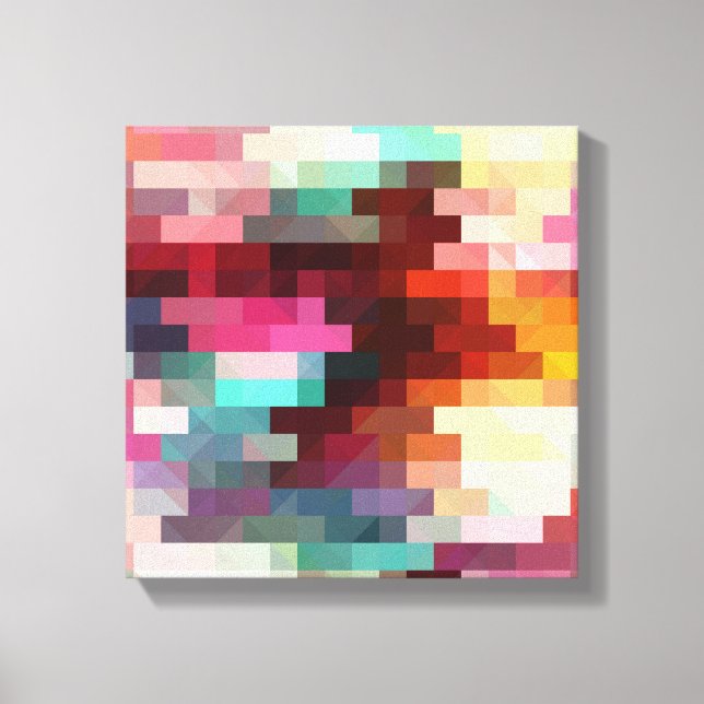 Toile Motif de pixel coloré (Recto)