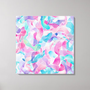 Toile Motif de ruban abstrait pastel