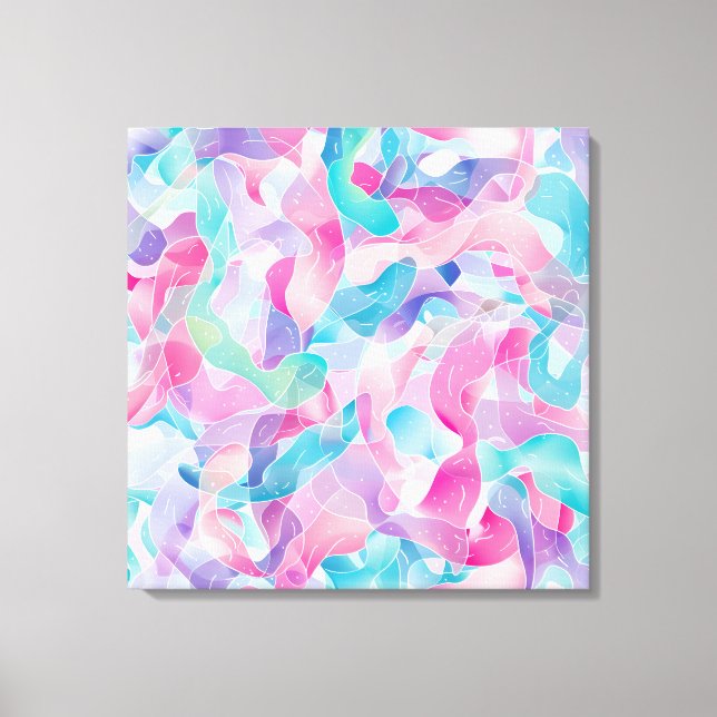 Toile Motif de ruban abstrait pastel (Recto)