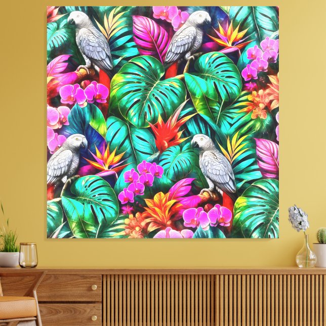 Toile Motif de surface sans couture Jungle Dreams avec p (Insitu(Salon))