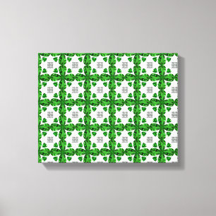 Toile Motif de trèfle vert