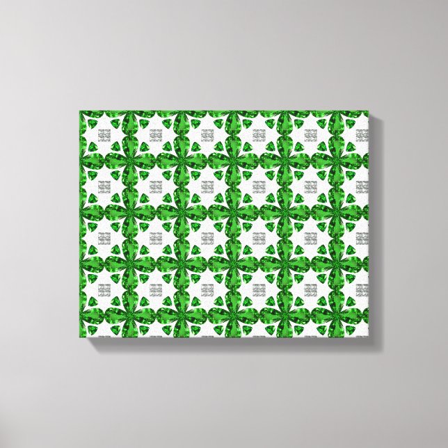 Toile Motif de trèfle vert (Recto)