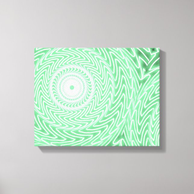 Toile Motif des cercles verts de printemps (Recto)