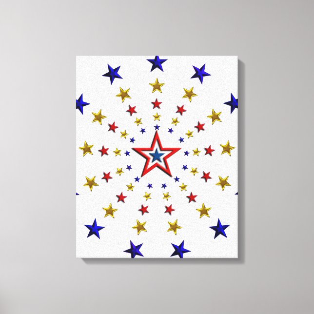 Toile Motif des étoiles patriotiques (Recto)