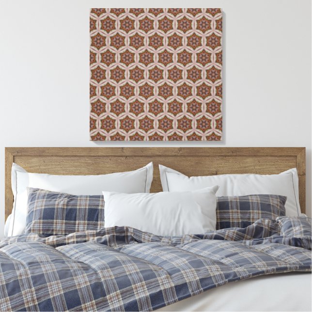 Toile Motif d'étoile géométrique complexe dans des tons  (Insitu(Chambre))