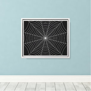 Toile Motif d'Halloween noir et blanc
