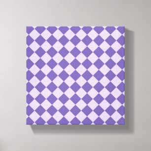 Toile Motif diamant à carreaux violets