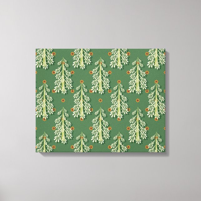 Toile Motif d'illustration des arbres de Noël (Recto)